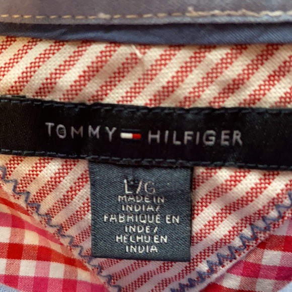 Tommy Hilfiger retro ruffle gingham fitted blouse. Size L ❤️ - Picture 6 of 8